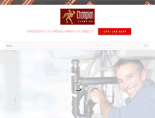 Tablet Screenshot of champion-plumbing.com